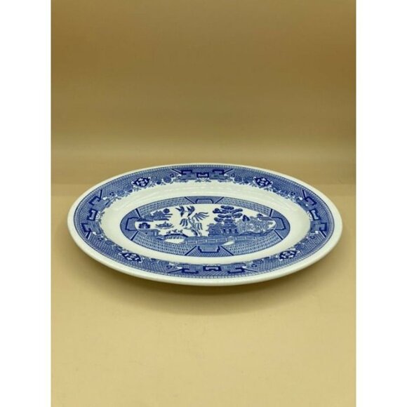 Buffalo China Blue Willow Large Oval Platter 12 1/2" Restaurant Ware - Picture 3 of 9